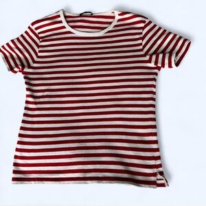 A.P.C. Red and White Striped Top